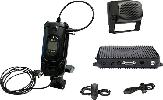 Advance Tec Vehicle Kit with Mounting Brackets, Auxillary Speaker, and Mic - Kyocera DuraXE Epic - Black